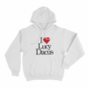 I Love Lucy Dacus Pixel Unisex Hoodie White