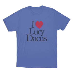 I Love Lucy Dacus Pixel Unisex T Shirt Blue