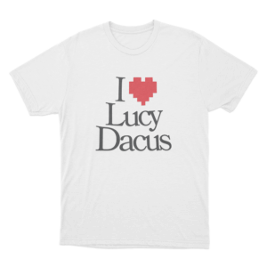 I Love Lucy Dacus Pixel Unisex T Shirt White